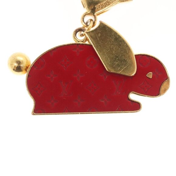 LOUIS VUITTON Bijoux Sac Animalia Lapin Charm Metal Red M66129 LV Auth 140085 - Picture 12 of 13